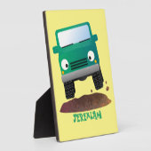 Cute 4X4 terreinwagen cartoon Fotoplaat (Zijkant)