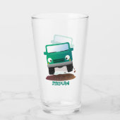 Cute 4X4 terreinwagen cartoon Glas (Achterkant)