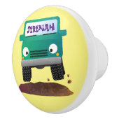 Cute 4X4 terreinwagen cartoon Keramische Knop (Rechts)