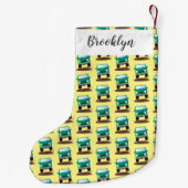 Cute 4X4 terreinwagen cartoon Kleine Kerstsok (Achterkant)