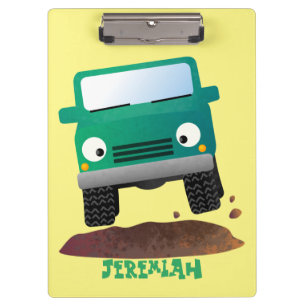 Cute 4X4 terreinwagen cartoon Klembord