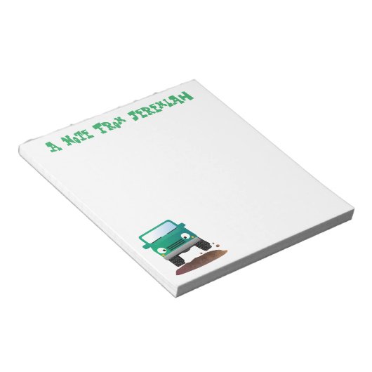 Cute 4X4 terreinwagen cartoon Notitieblok (Schuin)