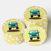 Cute 4X4 terreinwagen cartoon Poker Chips (Opstapeling)