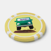 Cute 4X4 terreinwagen cartoon Poker Chips (Enkel)