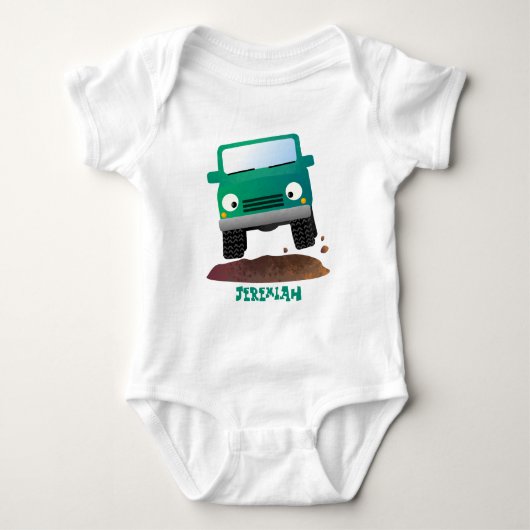 Cute 4X4 terreinwagen cartoon Romper (Voorkant)