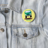 Cute 4X4 terreinwagen cartoon Ronde Button 5,7 Cm (In situ)