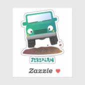 Cute 4X4 terreinwagen cartoon Sticker (Vel)