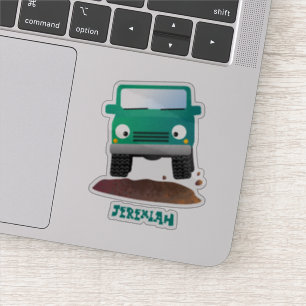 Cute 4X4 terreinwagen cartoon Sticker