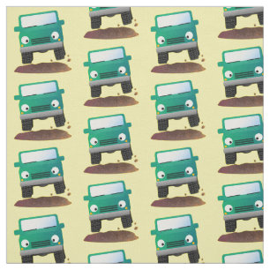 Cute 4X4 terreinwagen cartoon Stof