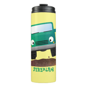 Cute 4X4 terreinwagen cartoon Thermosbeker
