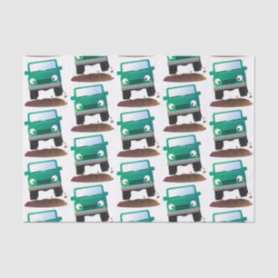 Cute 4X4 terreinwagen cartoon Tissuepapier