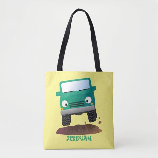 Cute 4X4 terreinwagen cartoon Tote Bag (Voorkant)