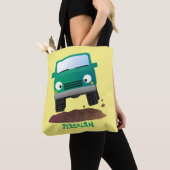 Cute 4X4 terreinwagen cartoon Tote Bag (Dichtbij)