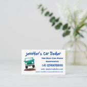 Cute 4X4 terreinwagen cartoon Visitekaartje (Staand voorkant)