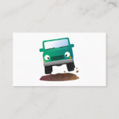 Cute 4X4 terreinwagen cartoon Visitekaartje (Achterkant)