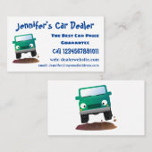 Cute 4X4 terreinwagen cartoon Visitekaartje (Voorkant / Achterkant)