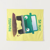 Cute 4X4 terreinwagen cartoon Wandkleed (Voorkant (horizontaal))