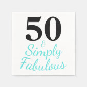 Cute 50 en gewoon Fabulous Birthday Servet (Voorkant)