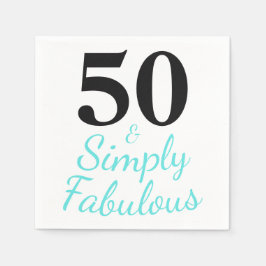 Cute 50 en gewoon Fabulous Birthday Servet