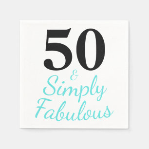 Cute 50 en gewoon Fabulous Birthday Servet