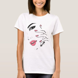 Cute 50 & Fabulous Mode Face Woman T-shirt
