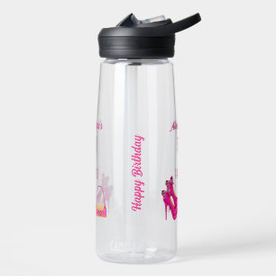 Cute 50e verjaardag Hot Pink hoge hakken naam cade Waterfles