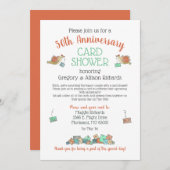 Cute 50e verjaardag vogels kaart Shower (Voorkant / Achterkant)