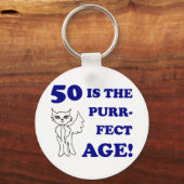 Cute 50th Birthday Cadeau Sleutelhanger (Voorkant)