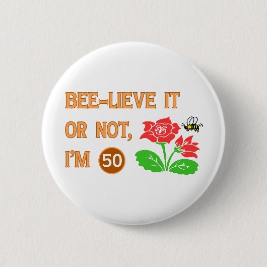 Cute 50th Birthday Gift Idea Ronde Button 5,7 Cm (Voorkant)