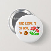 Cute 50th Birthday Gift Idea Ronde Button 5,7 Cm (Voorkant /achterkant)