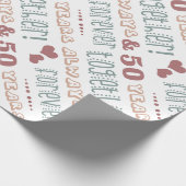 Cute 50th Wedding Jubileum Cadeaupapier (Hoek)