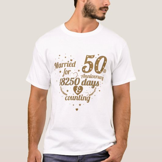 Cute 50th Wedding Jubileum T-shirt (Voorkant)