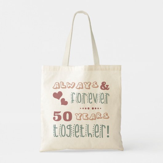 Cute 50th Wedding Jubileum Tote Bag (Achterkant)