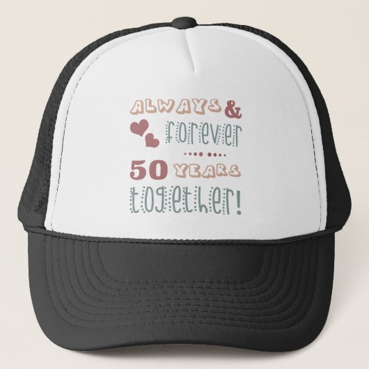 Cute 50th Wedding Jubileum Trucker Pet (Voorkant)