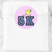 Cute 5K Ronde Sticker (Tas)