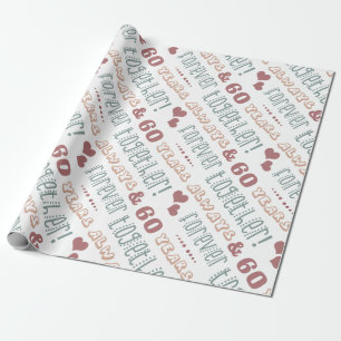 Cute 60th Wedding Jubileum Cadeaupapier