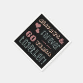 Cute 60th Wedding Jubileum Servet (Hoek)