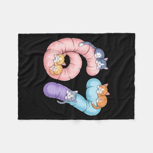 Cute 67 Cat Meme Design  Fleece Deken (Voorkant (Horizontaal))