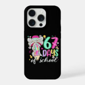 Cute 67 Days Of School Pencil Bow Classroom Theme iPhone Hoesje (Achterkant)