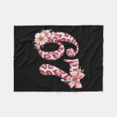 Cute 67 Meme Nk Bow Leopard Floral For Girl Women  Fleece Deken (Voorkant (Horizontaal))