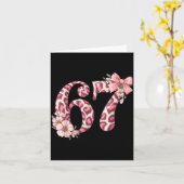 Cute 67 Meme Nk Bow Leopard Floral For Girl Women Kaart (Gele Bloem)