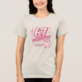Cute 67 valentine catT-Shirt Tri-Blend Shirt (Voorkant)