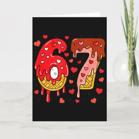 Cute 67 Zoete Snoep Hartjes Leuk Ontwerp Voor Kind Kaart (Voorkant)