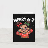 Cute 6 7 Six Seven Meme Christmas Women Men Kids  Kaart (Voorkant)