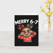 Cute 6 7 Six Seven Meme Christmas Women Men Kids  Kaart (Gele Bloem)