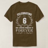 Cute 6th Wedding Anniversary for Couples Marriott  T-shirt (Design voorkant)