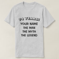 Cute 74th Birthday shirt for legendary mannen