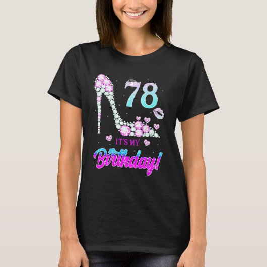 Cute 78 Years Old It's My 78th Birthday Party T-shirt (Voorkant)