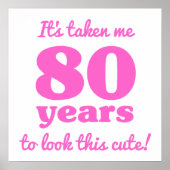 Cute 80th Birthday for Women Poster (Voorkant)