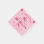 Cute 80th Birthday Personalized Servet (Hoek)